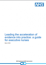 Leading the acceleration of evidence into practice: a guide for executive nurses